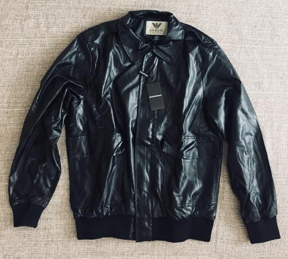 jaqueta de couro sintético